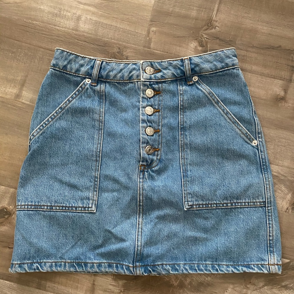 Topshop Denim Mini Skirt